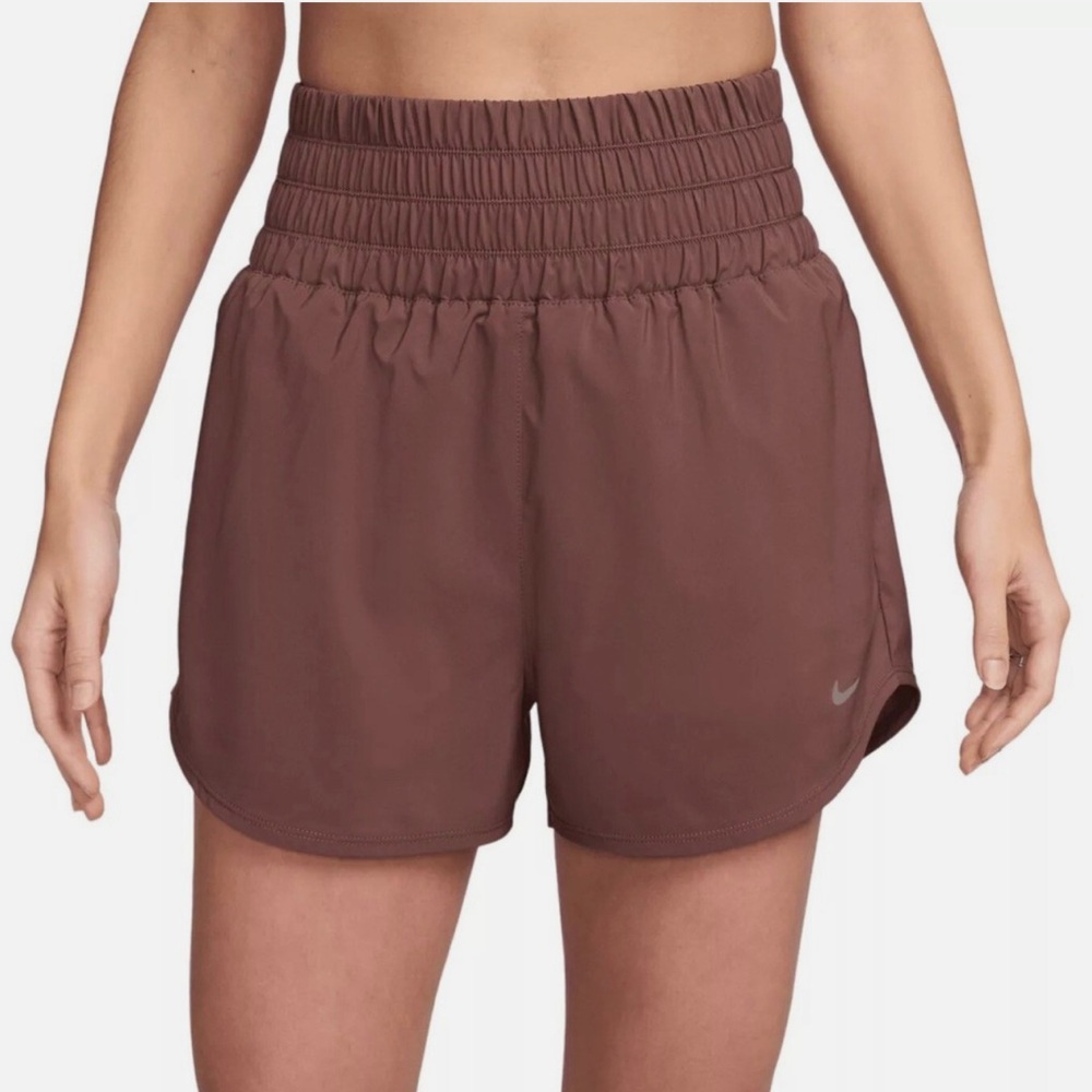 NWT Nike Training One High Rise 3 inch shorts in Rust Brown Size Medium